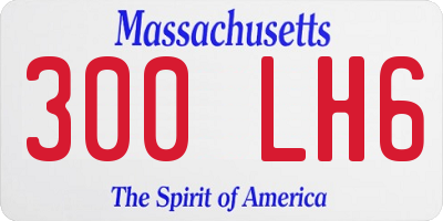 MA license plate 300LH6