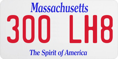 MA license plate 300LH8