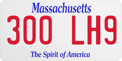 MA license plate 300LH9