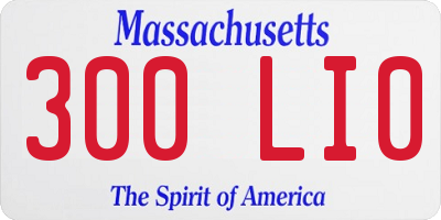 MA license plate 300LI0