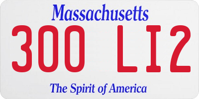 MA license plate 300LI2