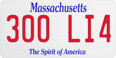 MA license plate 300LI4