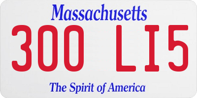 MA license plate 300LI5