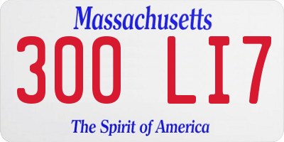 MA license plate 300LI7