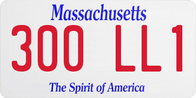 MA license plate 300LL1
