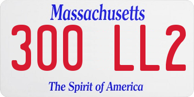 MA license plate 300LL2