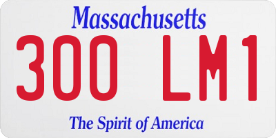 MA license plate 300LM1