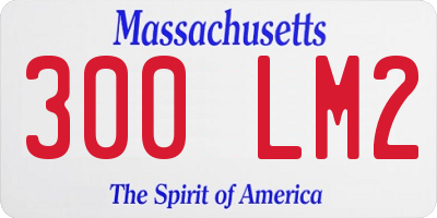 MA license plate 300LM2