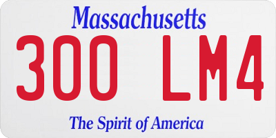MA license plate 300LM4