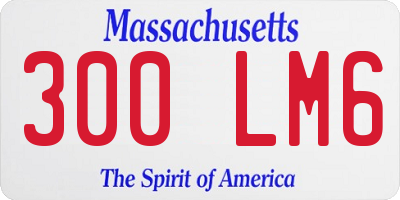 MA license plate 300LM6