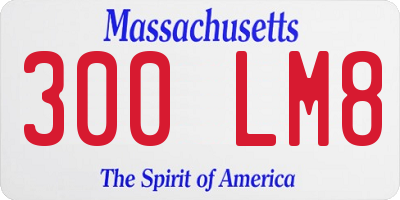 MA license plate 300LM8