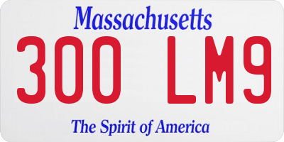MA license plate 300LM9