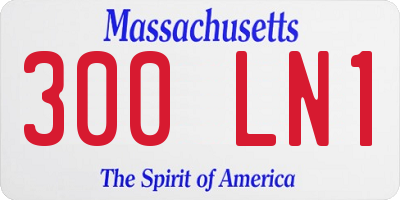 MA license plate 300LN1