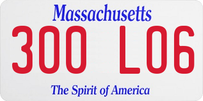 MA license plate 300LO6