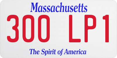 MA license plate 300LP1