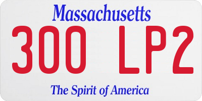 MA license plate 300LP2