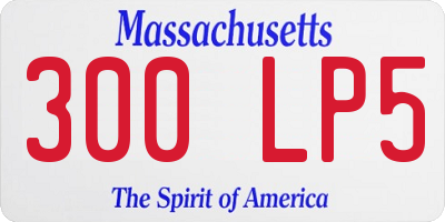 MA license plate 300LP5