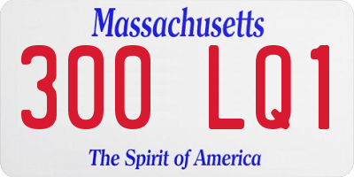 MA license plate 300LQ1