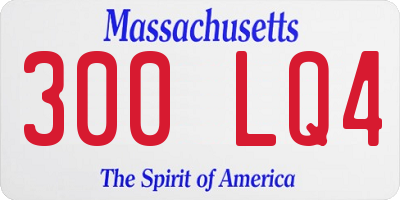 MA license plate 300LQ4