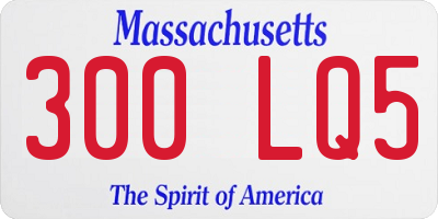 MA license plate 300LQ5
