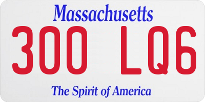 MA license plate 300LQ6