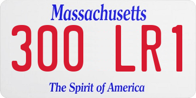 MA license plate 300LR1