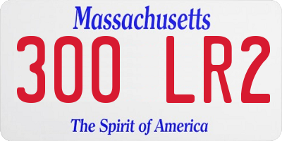 MA license plate 300LR2