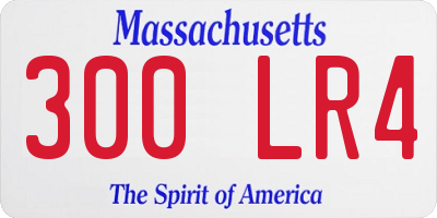 MA license plate 300LR4