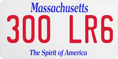 MA license plate 300LR6
