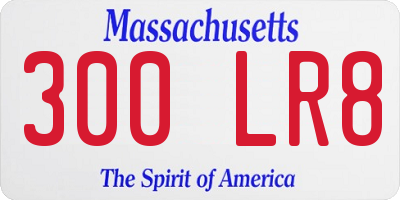 MA license plate 300LR8