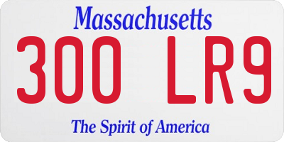 MA license plate 300LR9
