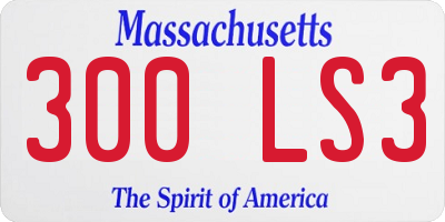 MA license plate 300LS3