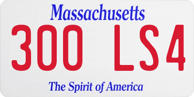 MA license plate 300LS4