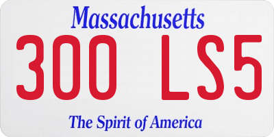 MA license plate 300LS5