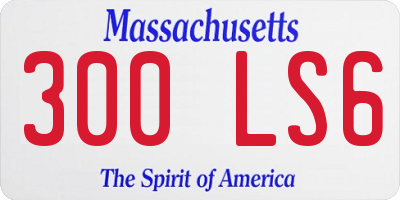 MA license plate 300LS6