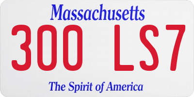 MA license plate 300LS7