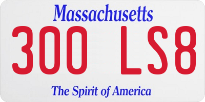 MA license plate 300LS8