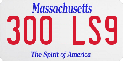 MA license plate 300LS9