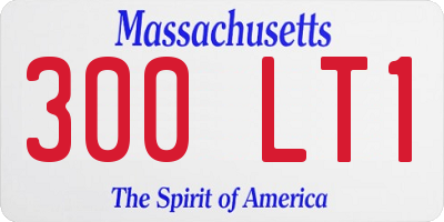 MA license plate 300LT1