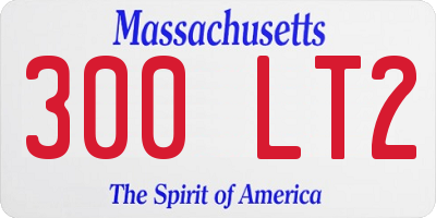 MA license plate 300LT2