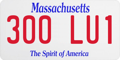 MA license plate 300LU1