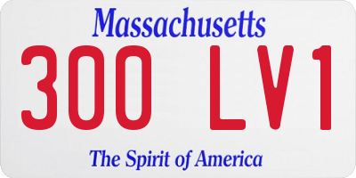 MA license plate 300LV1