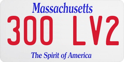 MA license plate 300LV2