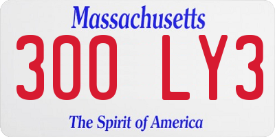 MA license plate 300LY3