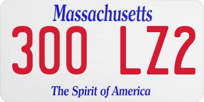 MA license plate 300LZ2