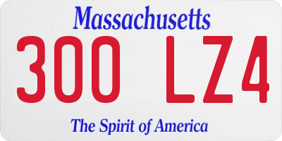 MA license plate 300LZ4