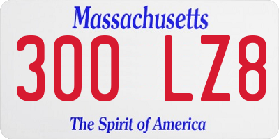 MA license plate 300LZ8