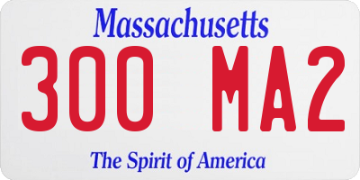 MA license plate 300MA2