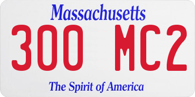 MA license plate 300MC2