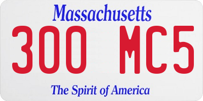 MA license plate 300MC5